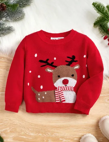 Pulover Shein Kids, rosu