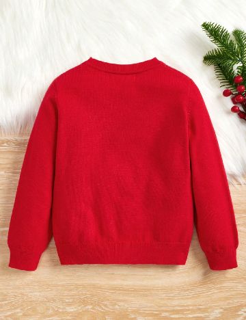 Pulover Shein Kids, rosu