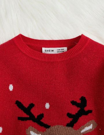 Pulover Shein Kids, rosu