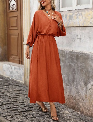 Rochie medie SHEIN, maro