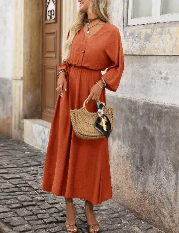 Rochie medie SHEIN, maro