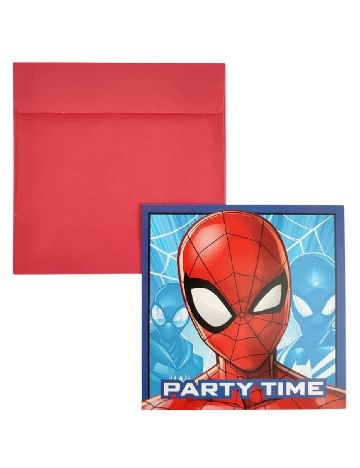 Invitatii cu plicuri 8 bucati Marvel, mix culori