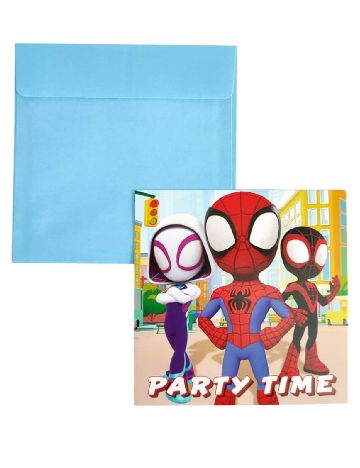 Invitatii cu plicuri 8 bucati Marvel, mix culori