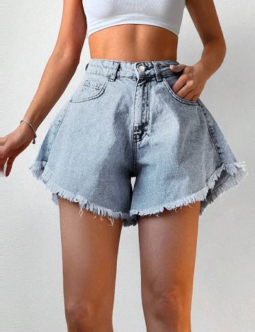 Pantaloni scurti SHEIN, albastru