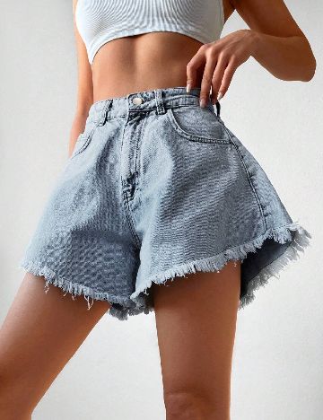 Pantaloni scurti SHEIN, albastru