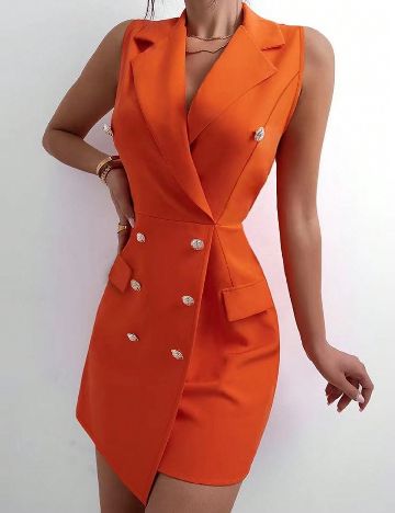 Rochie scurta SHEIN, portocaliu