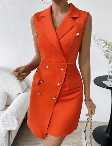 Rochie scurta SHEIN, portocaliu