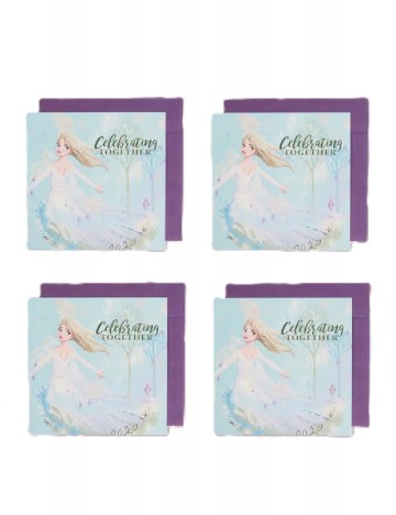 Invitatii cu plicuri 8 bucati Disney, mix culori