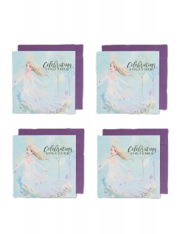 Invitatii cu plicuri 8 bucati Disney, mix culori