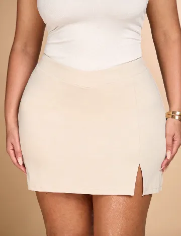 Fusta SHEIN CURVE, bej