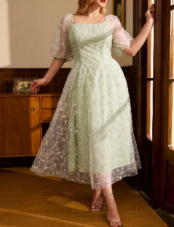 Rochie medie SHEIN CURVE, verde