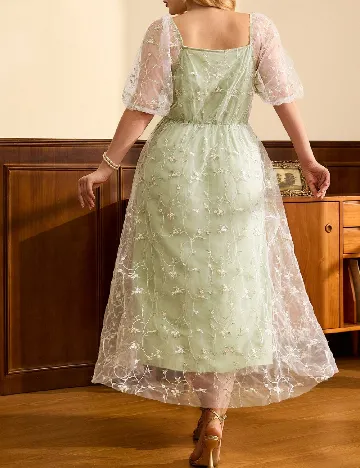 Rochie medie SHEIN CURVE, verde