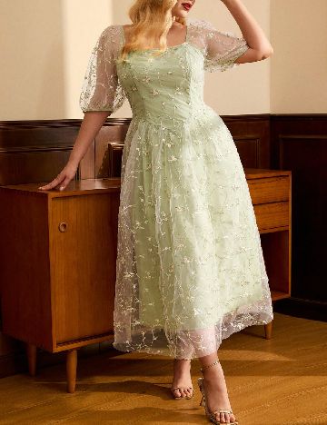 Rochie medie SHEIN CURVE, verde