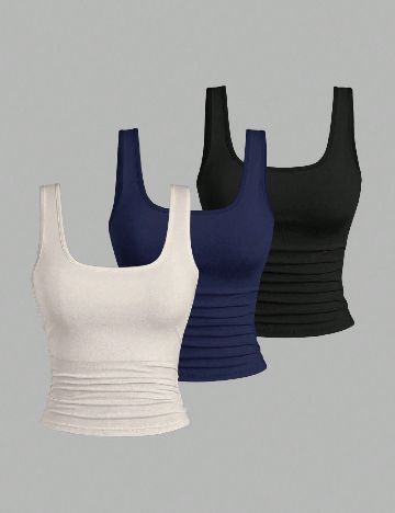 Set topuri 3 bucati SHEIN CURVE, mix culori