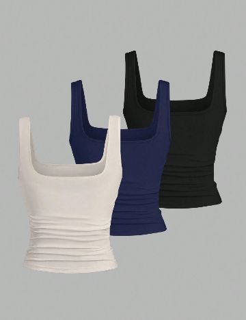 Set topuri 3 bucati SHEIN CURVE, mix culori