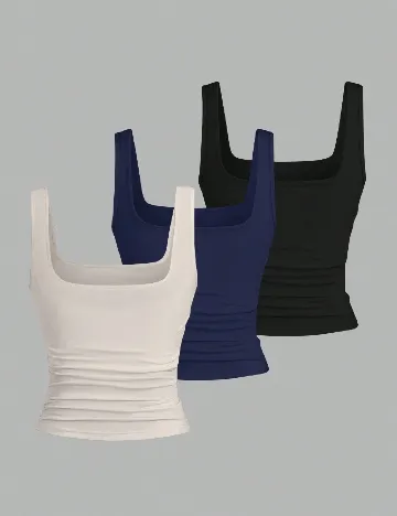 Set topuri 3 bucati SHEIN CURVE, mix culori