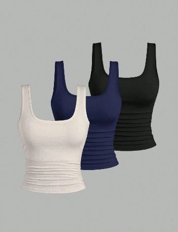 Set topuri 3 bucati SHEIN CURVE, mix culori