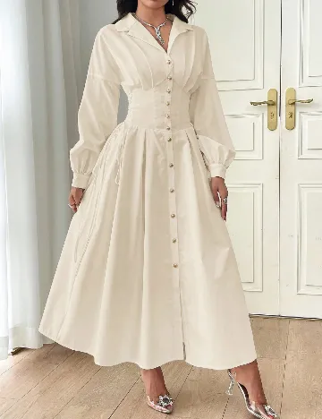 Rochie lunga SHEIN, crem