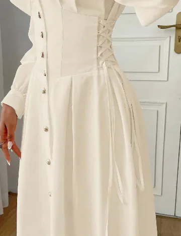 Rochie lunga SHEIN, crem