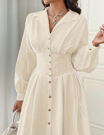 Rochie lunga SHEIN, crem