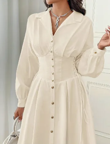 Rochie lunga SHEIN, crem