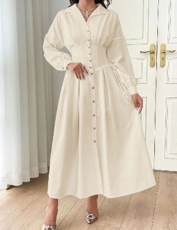 Rochie lunga SHEIN, crem