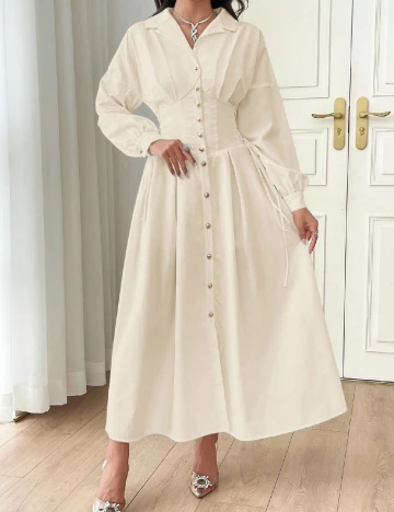 Rochie lunga SHEIN, crem