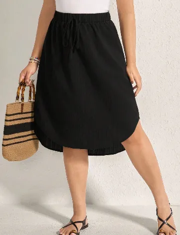 Fusta SHEIN CURVE, negru