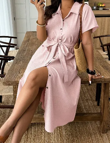 Rochie medie SHEIN CURVE, roz