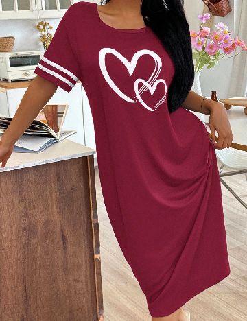 Rochie de noapte SHEIN, visiniu