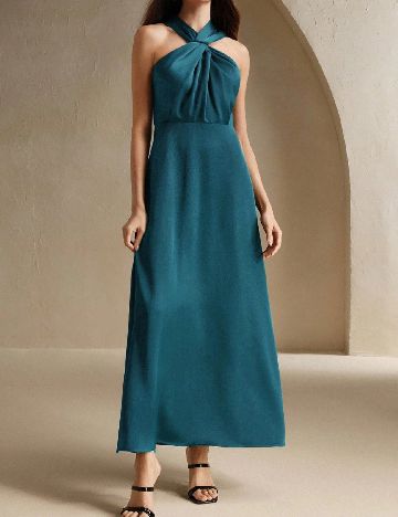 Rochie lunga Anewsta, albastru