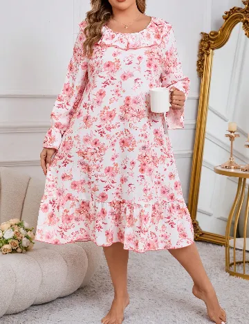 Rochie de noapte SHEIN CURVE, floral print