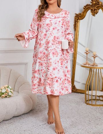 Rochie de noapte SHEIN CURVE, floral print