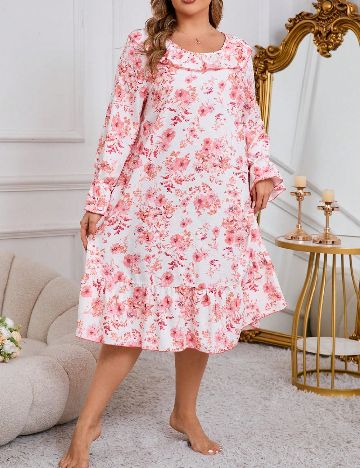 Rochie de noapte SHEIN CURVE, floral print