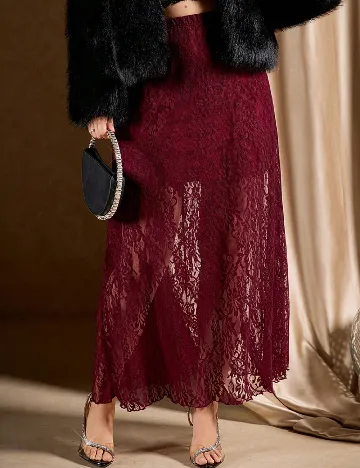 Fusta SHEIN CURVE, visiniu