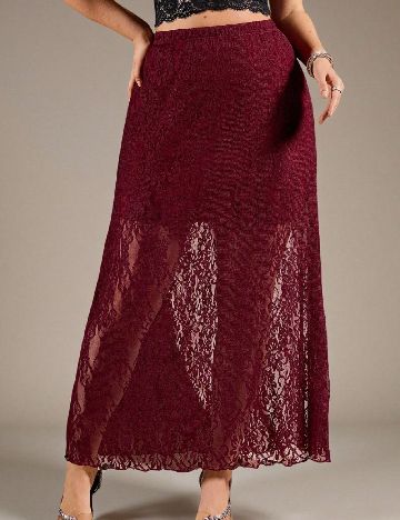 Fusta SHEIN CURVE, visiniu