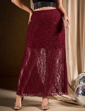 Fusta SHEIN CURVE, visiniu