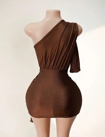 Rochie scurta SHEIN, maro