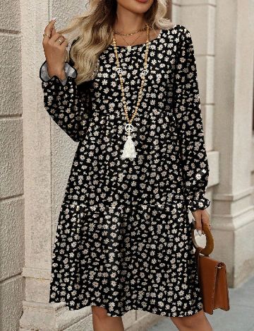 Rochie scurta SHEIN CURVE, floral print