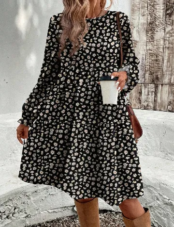 Rochie scurta SHEIN CURVE, floral print