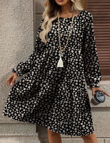 Rochie scurta SHEIN CURVE, floral print