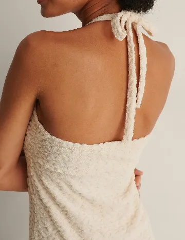 Rochie scurta NA-KD, crem