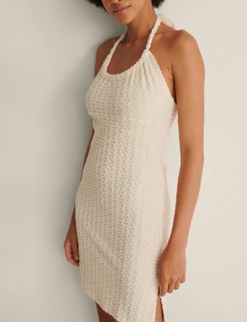 Rochie scurta NA-KD, crem