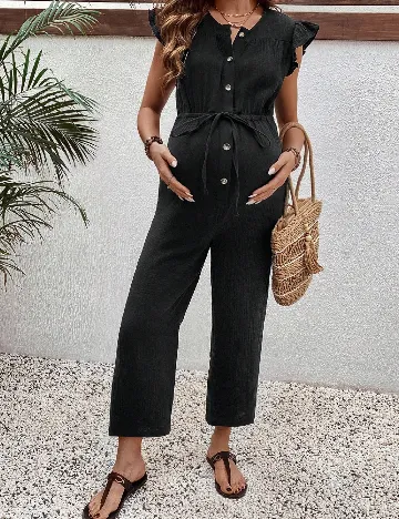 Salopeta SHEIN Maternity, negru