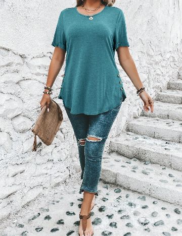 Bluza SHEIN CURVE, albastru