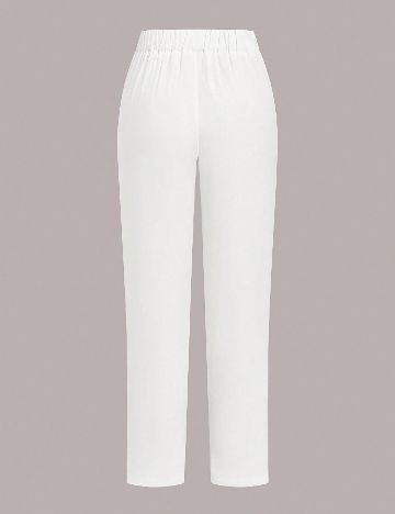 Pantaloni SHEIN CURVE, alb