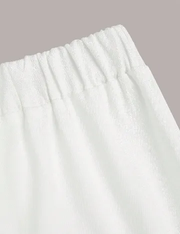 Pantaloni SHEIN CURVE, alb