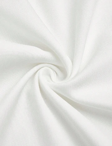 Pantaloni SHEIN CURVE, alb