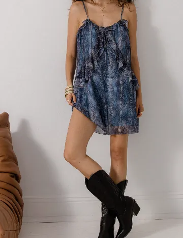 Rochie scurta Aralina, albastru