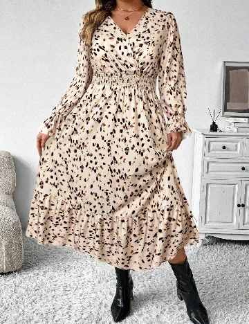 Rochie medie SHEIN CURVE, crem